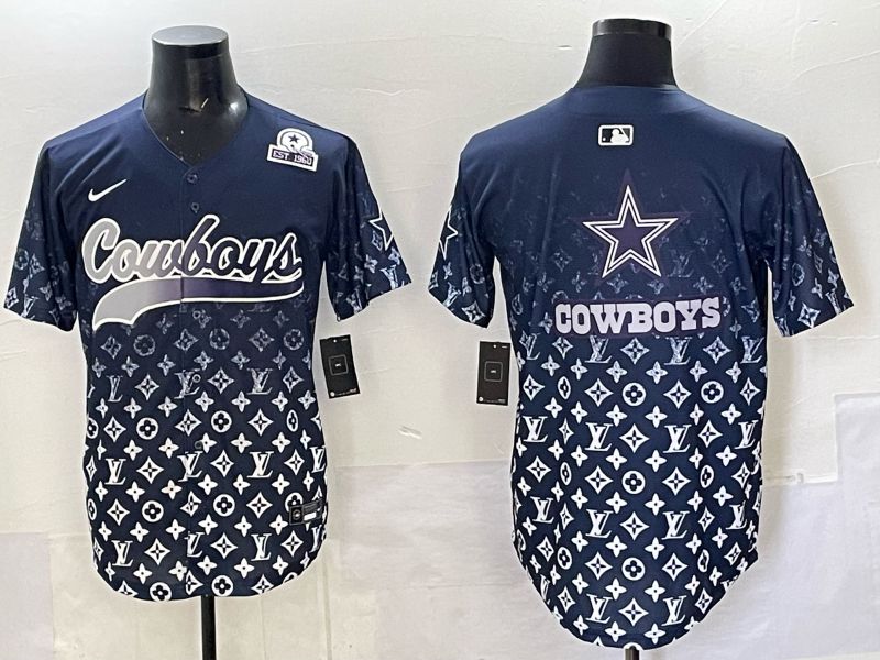 Men 2025 Dallas Cowboys Blank Drak Blue Nike Limited NFL Jersey 013